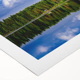 Art deco poster featuring a scenic view of a Finnish landscape on rolled canvas, suitable for dining room wall art.