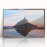 Large acrylic print of a mid-century modernist French scenery in muted earth tones, ideal for modern art wall decor.