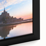 Extra large black wall art of a textured French scenery on framed canvas, featuring colorful art ideal for living room decor.