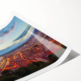 Extra large wall art featuring line art flowers in muted tones on a rolled print, ideal for large living room decor.