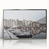 Large art print of a Normandy landscape in subdued earth tones on a framed acrylic, ideal for modern art wall decor.