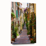 Large abstract wall art depicting the Provence scenery in muted earth tones on acrylic glass.