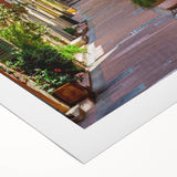 Art deco poster featuring a serene Provence landscape with muted earth tones on rolled canvas.