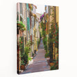 Lavender fields in Provence on a stretched canvas, with soft purple and green tones, ideal for kitchen wall art.