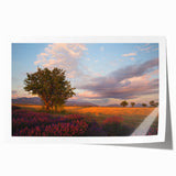 Extra large rolled print of a South France scenery in pastel shades, ideal for art wall dining room or classy bathroom decor.