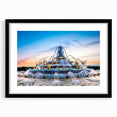 Extra large framed print of abstract art depicting Versailles in colorful, textured strokes, ideal for living room decor.