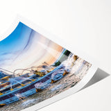 Extra large wall art featuring line art flowers in subtle hues, printed on rolled canvas, ideal for large living room decor.