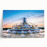 Black and white large art print of Versailles scenery on stretched canvas, ideal for kitchen wall art.