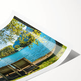 Extra large wall art featuring line art flowers in a minimalist style on a rolled print.