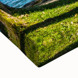 Black and white landscape art painting of Bavarian scenery on large stretched canvas, ideal for bedroom wall decor.