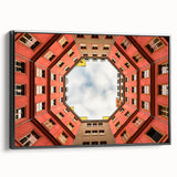 Black and white landscape art painting of Berlin on a framed canvas, suitable for bedroom wall decor.