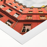 Art deco poster of Berlin skyline in muted monochrome, rolled canvas, suitable for dining room wall.