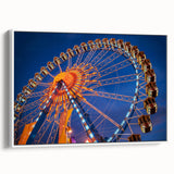 Vintage poster art of Munich skyline in vibrant colors on extra large framed canvas, ideal for living room decor.