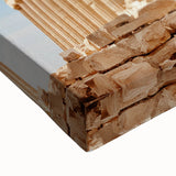 Black and white landscape art painting of Athens on stretched canvas, ideal for bedroom wall decor.