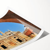 Extra large rolled print of line art flowers in black and white, ideal for large living room wall art.