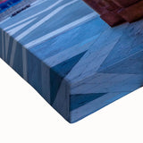 Black and white landscape art painting of Rhodes, Greece on stretched canvas, ideal for bedroom wall art.