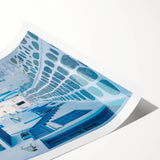 Extra large wall art featuring line art flowers in muted earth tones on rolled canvas, ideal for large living room decor.