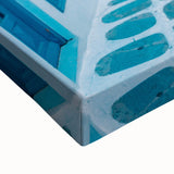 Black and white landscape art painting of a Greek scenery on large stretched canvas, ideal for bedroom wall decor.