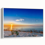 Vintage poster art of a Hungarian landscape in vibrant colors on a large framed canvas, ideal for living room decor.