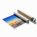 Extra large rolled print of a floral scene in muted earth tones, ideal for classy bathroom or large living room decor.