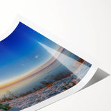 Extra large rolled print depicting line art flowers in black on white, ideal for large living room wall art.