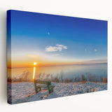 Scenic view of a European cityscape in soft pastel colors on stretched canvas, ideal for kitchen wall art.