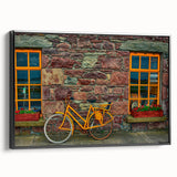 Black and white landscape art of a vintage Irish scenery on framed canvas, suitable for bedroom decor.