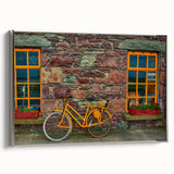 Landscape art painting of a serene Irish countryside on framed canvas, featuring muted green and earth tones.