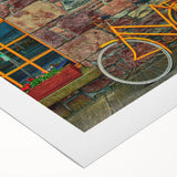 Art deco poster featuring a scenic view of an Irish landscape, printed on rolled canvas, suitable for dining room wall art.