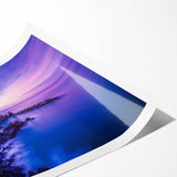 Extra large wall art featuring a line art design of flowers in muted pastel shades on a rolled canvas.