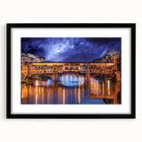 Extra large wall art of abstract Florence scenery in vibrant colors on textured canvas, suitable for living room decor.