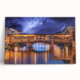 Black and white stretched canvas of Florence skyline, large format, ideal for kitchen art.