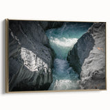 Framed canvas of Mount Etna, featuring a vintage-style black and gold landscape, ideal for bedroom wall art.