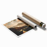 Extra large rolled print of Portofino scenery with vibrant floral elements, ideal for classy bathroom wall art.
