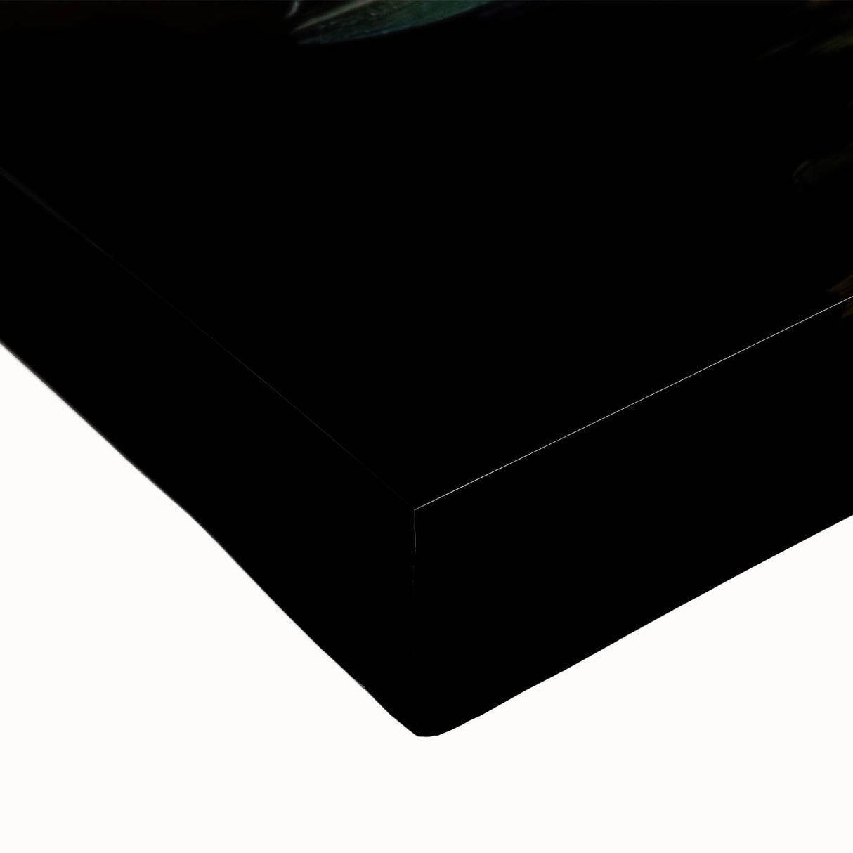 Black and white landscape art painting of Portofino on stretched canvas, ideal for bedroom wall art.