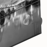 Large abstract wall art of Rome's scenery on acrylic glass, in muted earth tones, ideal for dining room ambiance.