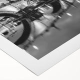 Art deco poster featuring a detailed Rome skyline in muted sepia tones on rolled canvas, suitable for dining room decor.