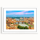 Textured art depicting abstract Tuscan landscape in muted earth tones on a framed white mat, ideal for bedroom art.