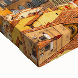 Black and white landscape art painting of Tuscany on stretched canvas, ideal for bedroom wall art.