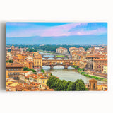 Black and white stretched canvas of a Tuscany landscape, ideal for kitchen wall art or bedroom ambiance.