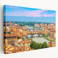 Large canvas print of a Tuscan landscape with muted earth tones, ideal for kitchen wall decor.