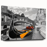 Acrylic glass print of Venice scenery with muted earth tones, ideal for dining room art.