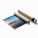 Extra large rolled print of Malta scenery with vibrant blue and sandy tones.