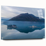 Acrylic print of a European scenery in Montenegro, depicted in muted earth tones, suitable for bedroom or dining room decor.