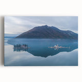 Black and white stretched canvas of Montenegro scenery, ideal for kitchen wall art or bedroom ambiance.