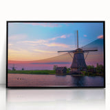 Large abstract wall art depicting a European scenery in muted gray tones on a framed acrylic.