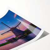 Extra large wall art featuring line art flowers in black on white, rolled print format.