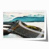 Extra large rolled print of a serene Norwegian landscape, featuring lush greenery and calm waters.