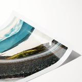 Extra large wall art featuring line art flowers in muted earth tones on a rolled canvas.