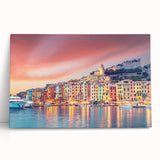 Black and white large art of Porto, Portugal on stretched canvas, ideal for kitchen wall art.